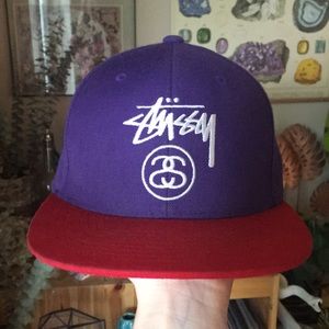 Stussy Red and Purple Snapback